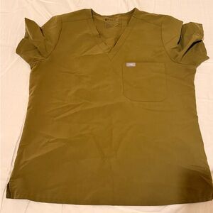 Olive Green Scrub Top